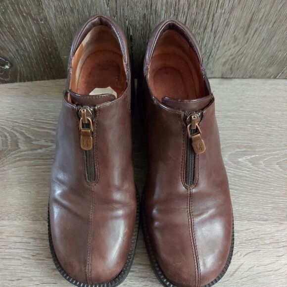 Donald J Pliner Brown Wedged Bootie Size 5M - Picture 3 of 10